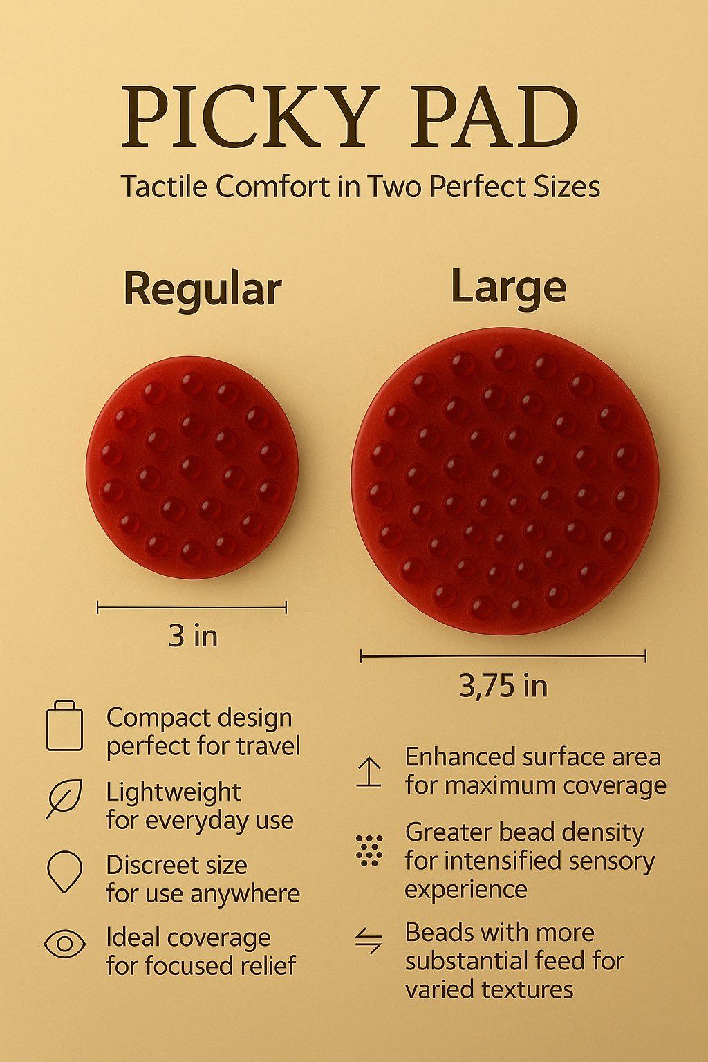 Solid Squishy Pimple Popper Fidget Toy (2-Pack)