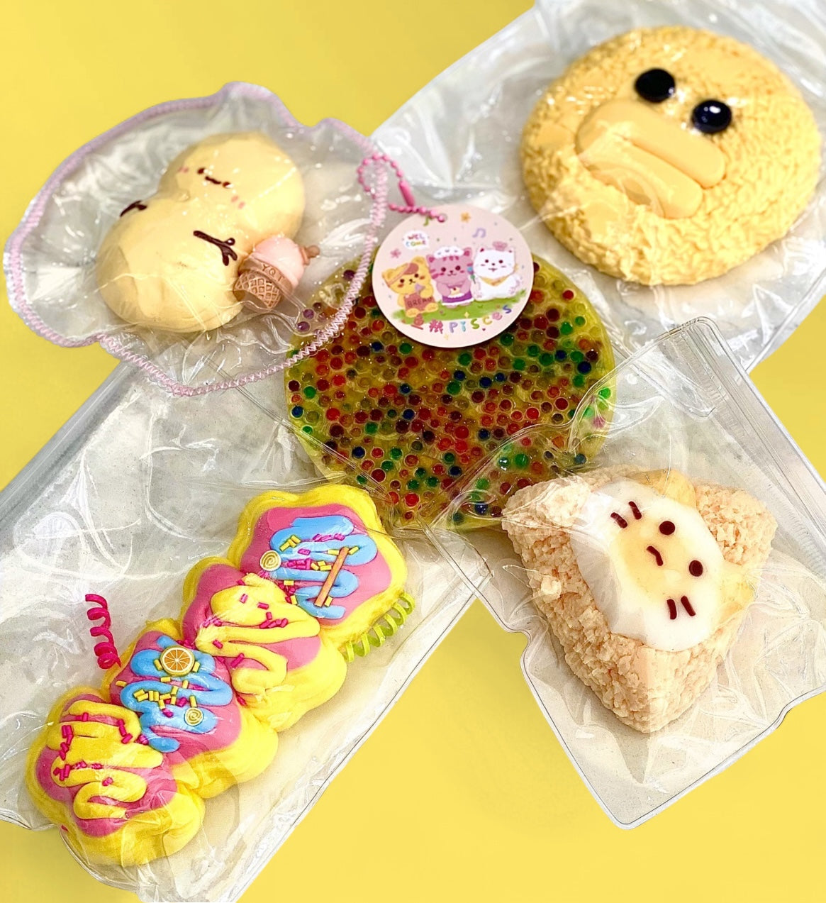 Taba Squishy Fidget Toy Set (Yellow)