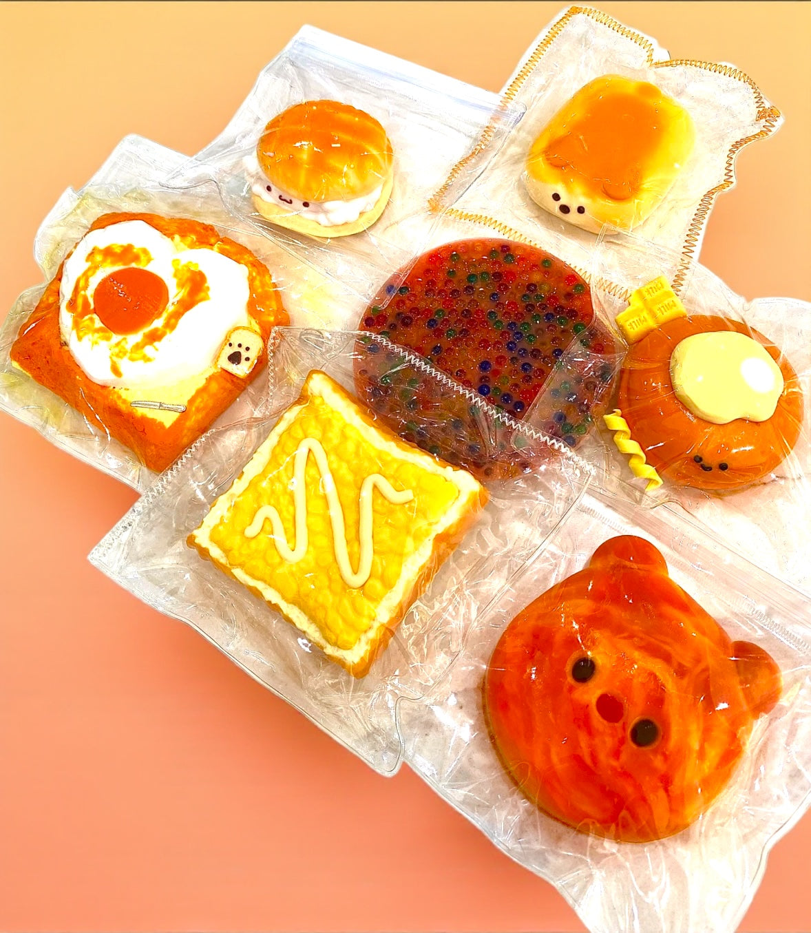 Taba Squishy Fidget Toy Set (Orange)