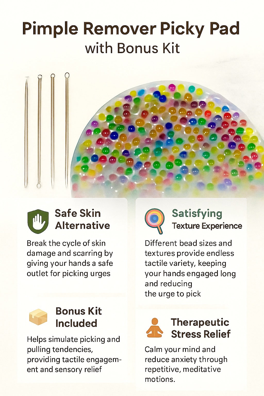Rainbow Pimple Popper Fidget Toy Kit